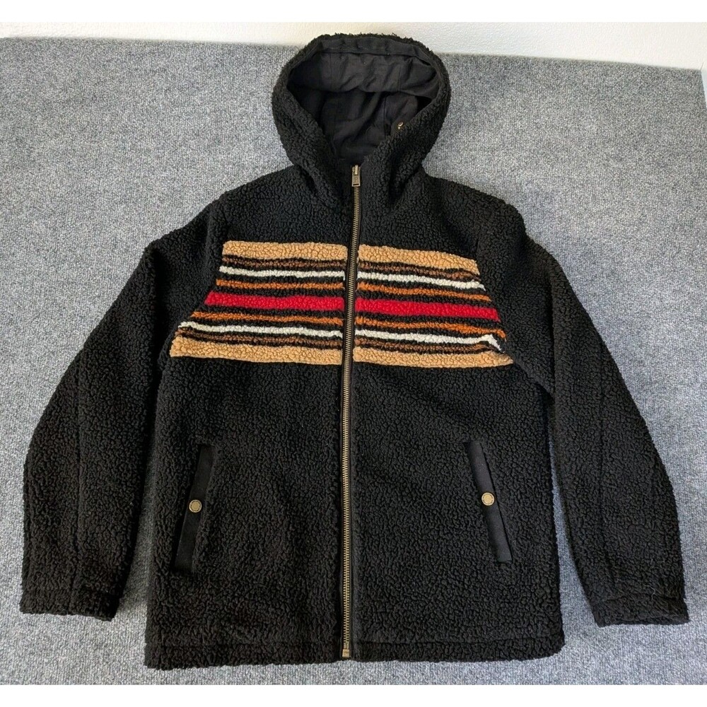 Men's Pendleton Sherpa Deschutes Jacket Fleece Camp Striped Medium Mountain